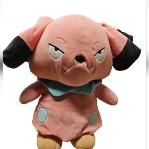 Build-A-Bear Pokemon Snubbull Plush Pink Dog 17" BABW Stuffed Animal